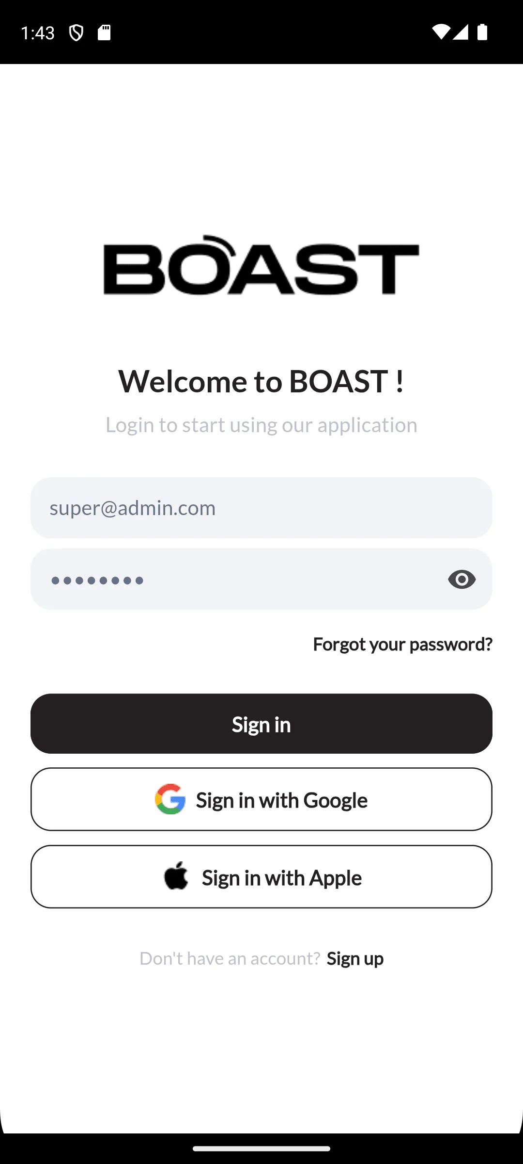BOAST screenshot