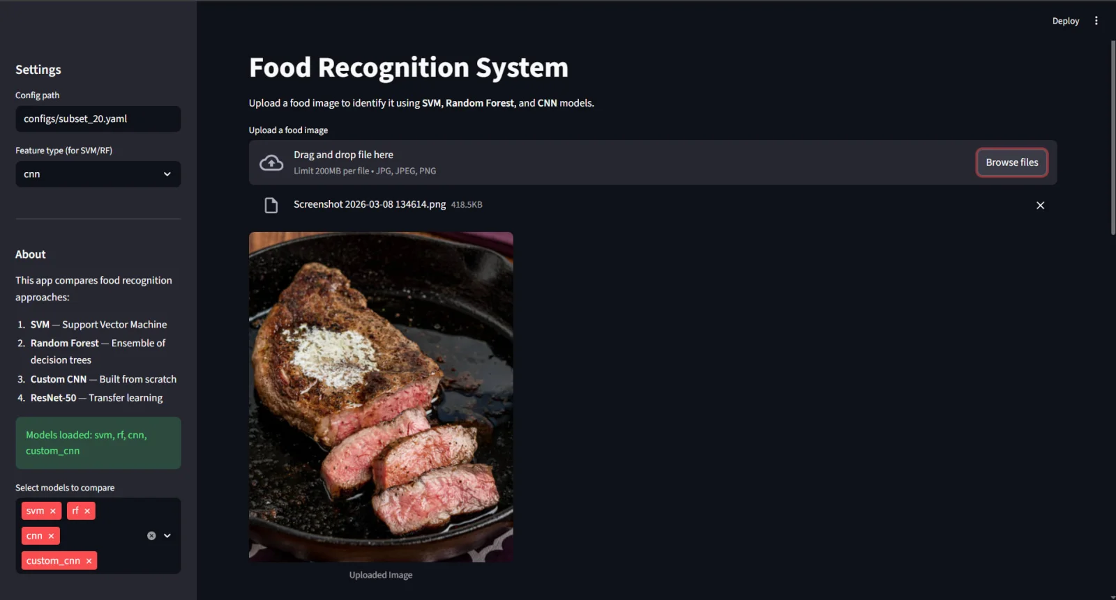 Food Recognition screenshot