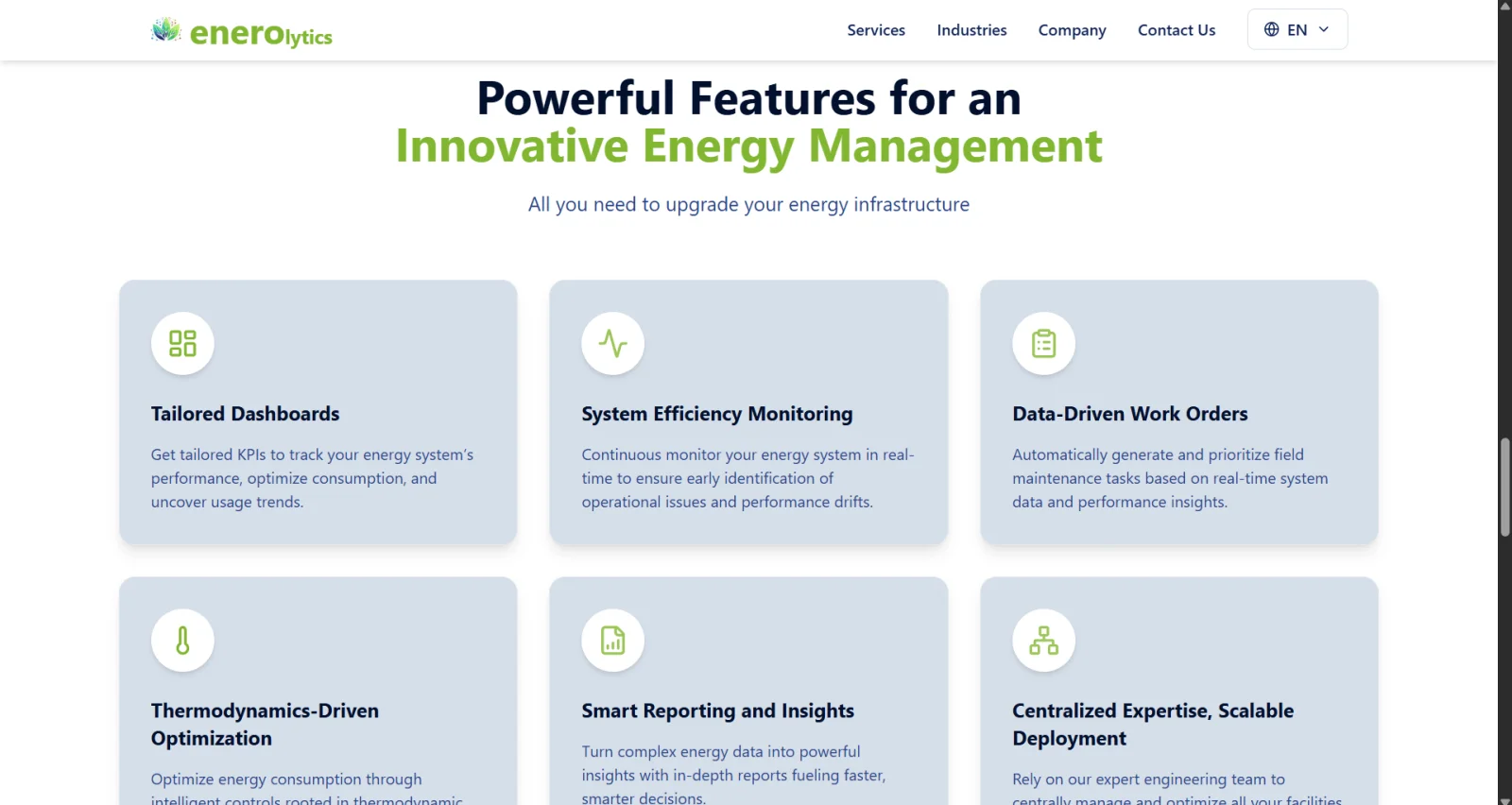Enerolytics – Energy Management & HVAC Optimization Platform screenshot