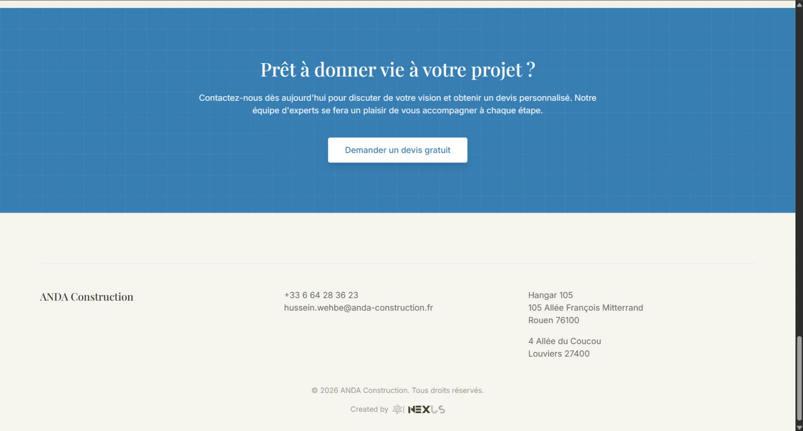 ANDA Construction screenshot
